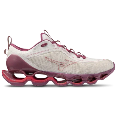 Mizuno Womens  Wave Prophecy 13 In White Sand/azalea