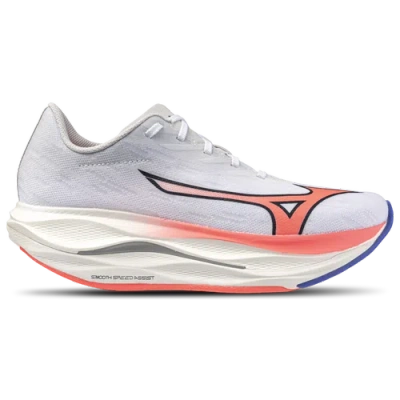 Mizuno Womens  Wave Rebellion Flash 2 In White/striking Coral