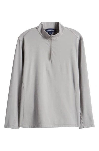 Mizzen + Main Keeton Quarter Zip Performance Pullover In Nickel Heather