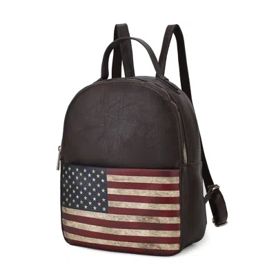 Mkf Collection Briella Vegan Leather Women Flag Backpack By Mia K