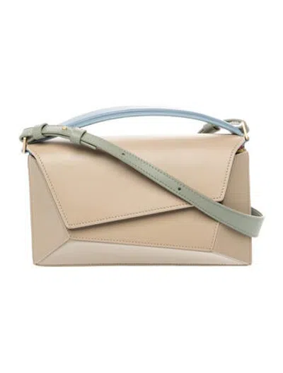 Pre-owned Mlouye Leather Crossbody Bag In Neutrals
