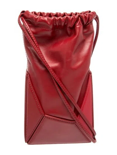 Pre-owned Mlouye Leather Shoulder Bag In Red