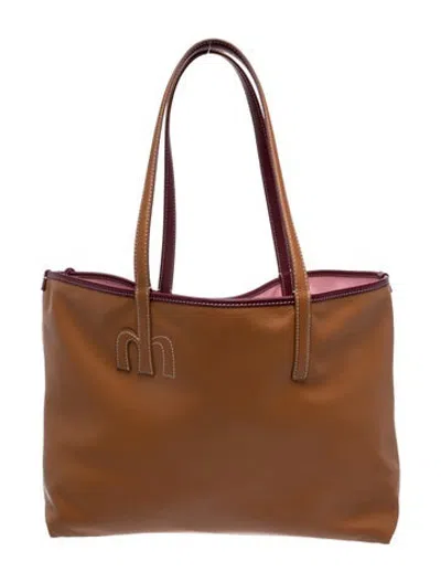 Pre-owned Mlouye Leather Tote In Brown