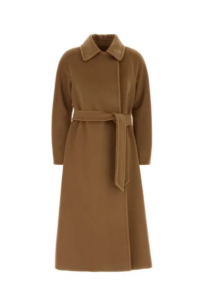 Mm Studio Camel Wool Apice Mini Jacket In Brown