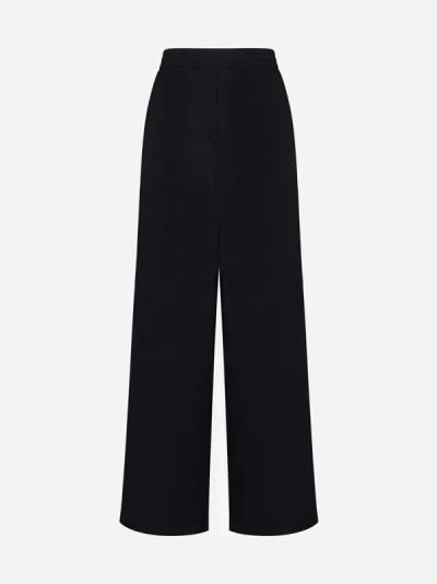 Mm6 Maison Margiela Cotton-blend Trousers In Black