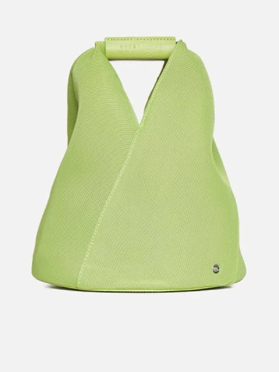 Mm6 Maison Margiela Japanese Fabric Bucket Bag In Lime Green