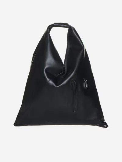 Mm6 Maison Margiela Japanese Leather Handbag In Black