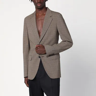 Mm6 Maison Margiela Single-breasted Jacket Brown In Wool Blend