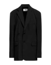 Mm6 Maison Margiela Woman Blazer Black Size 10 Polyester, Viscose, Elastane