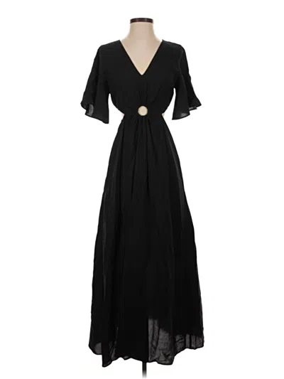 Pre-owned Mng Casual Dress In Black