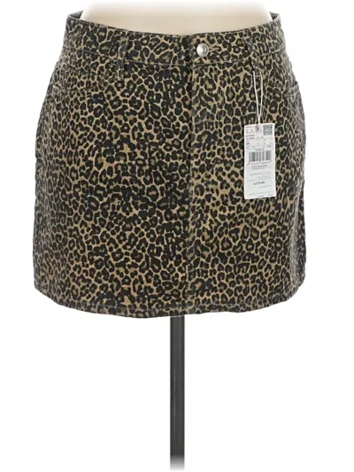 Pre-owned Mng Casual Skirt In Brown