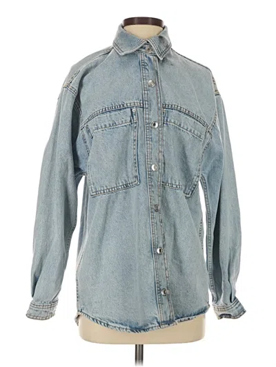 Pre-owned Mng Denim Jacket In Blue