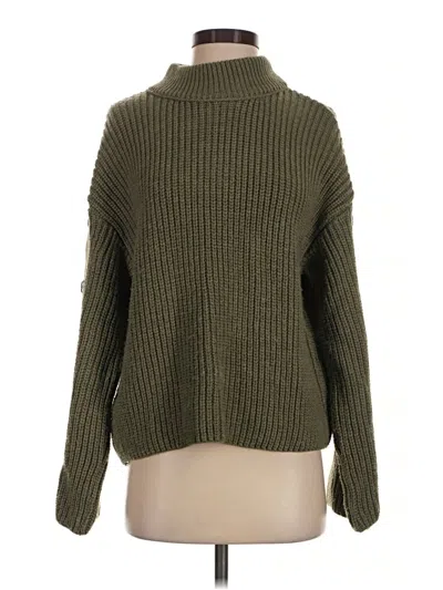 Pre-owned Mng Turtleneck Sweater In Green