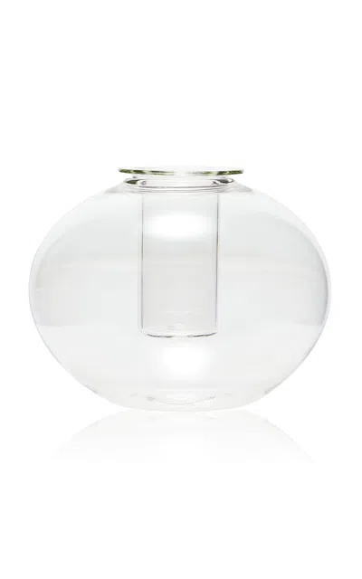 Moda Domus - Glass Orb Candle Holder - Clear In Transparent
