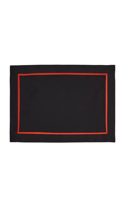 Moda Domus - Reversible Wool-blend Placemat - Black