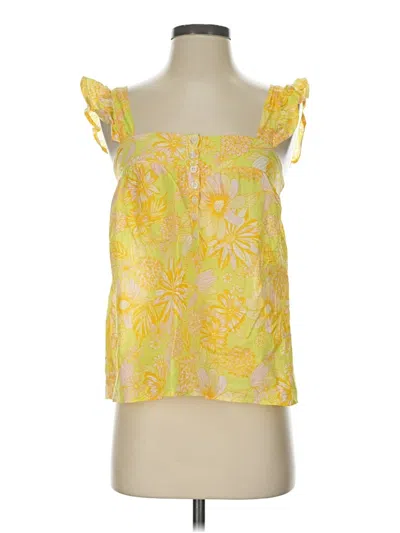 Pre-owned Modcloth Sleeveless Blouse In Yellow