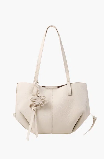 Modenaire Knot Detail Double Handle Tote Bag In Neutral