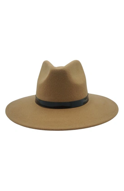 Modern Monarchie Wool Felted Fedora In Brown