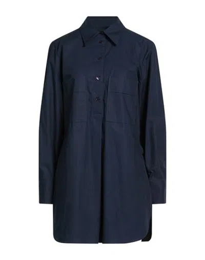 Modes Garments Woman Shirt Navy Size Xl Cotton In Blue