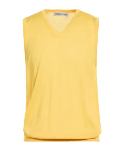 Modes Man Sweater Yellow Size 44 Merino Wool