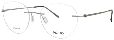 Modo 4604 Unisex Metal Eyeglasses 50-18-142 With Case In Sil00 - Silver / Demo