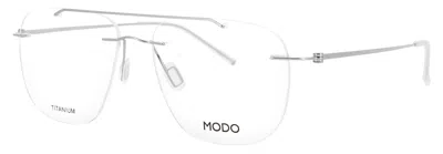 Modo Men's  4612 Titanium Eyeglasses Frame, 54-15-142, Demo Lenses (case Included) In Sil00 - Silver / Demo