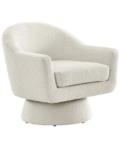 Modway Astral Boucle Fabric Swivel Chair In Neutral
