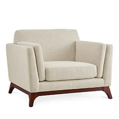 Modway Chance Upholstered Fabric Armchair In Beige