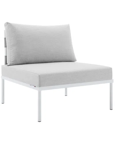Modway Harmony Sunbrella® Outdoor Patio Aluminum Armless Chair In Gray