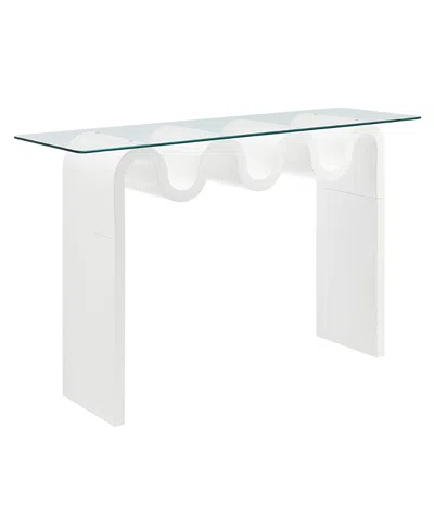 Modway Ondine Glass Top 50" Console Table In White
