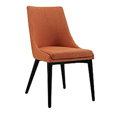 Modway Viscount Fabric Dining Chair In Orange