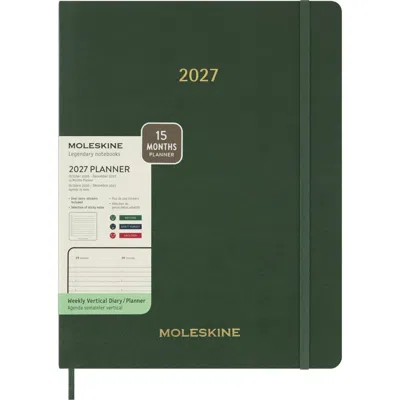 Moleskine Essential Myrtle Green Xxl Soft Cover 15-month 2027 Weekly Vertical Planner