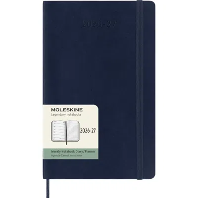 Moleskine Sapphire Blue Large Soft Cover 18-month 2027 Weekly Planner