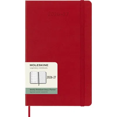Moleskine Scarlet Red Large Hard Cover 18-month 2027 Weekly Planner