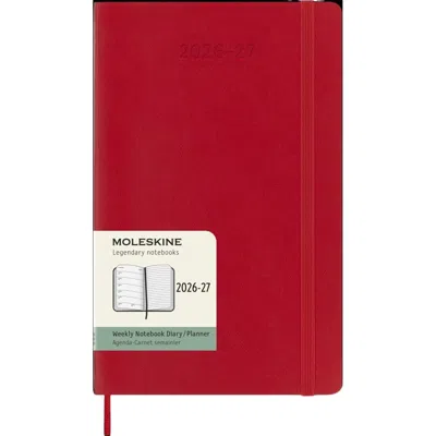 Moleskine Scarlet Red Large Soft Cover 18-month 2027 Weekly Planner