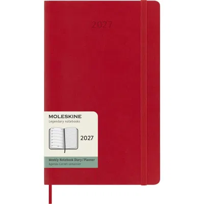 Moleskine Scarlet Red Large Soft Cover 2027 Weekly Planner