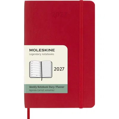 Moleskine Scarlet Red Pocket Soft Cover 2027 Weekly Planner