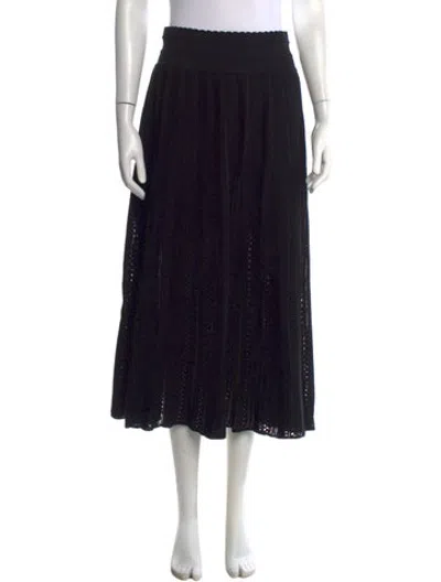 Pre-owned Molli Patterned Long Skirt In Black