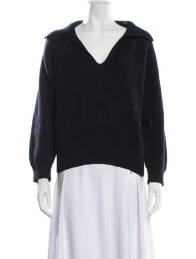 Pre-owned Molli Wool V-neck Sweater In Blue
