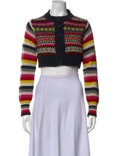 Pre-owned Molly Goddard Lambswool Patterned Sweater In Multicolor