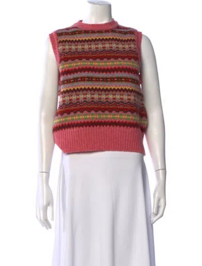 Pre-owned Molly Goddard Wool Patterned Sweater In Red