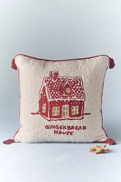 Molly Hatch Holiday Embroidered Pillow In Neutral