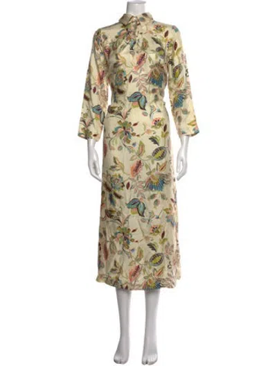 Pre-owned Momoní Silk Long Dress In Multicolor