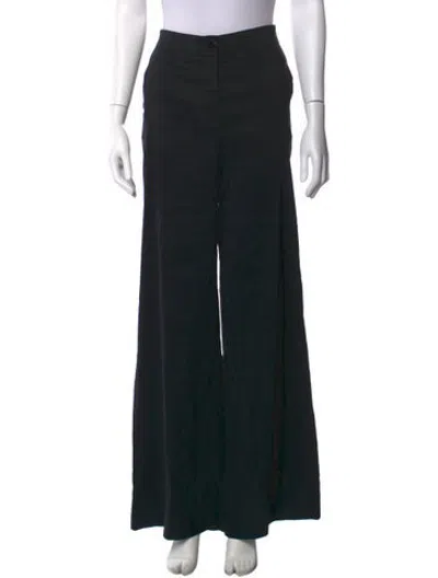 Pre-owned Momoní Wide Leg Pants In Black/burgundy