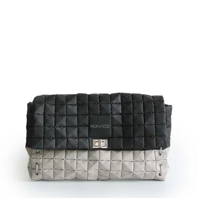 Monade Women's Clutch Bag Duo Black & Stone