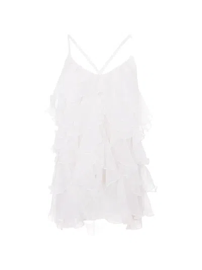 Monarh Ruffled Mini Dress In Black