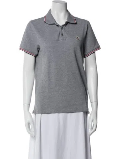 Pre-owned Moncler 2017 Short Sleeve Polo In Grey