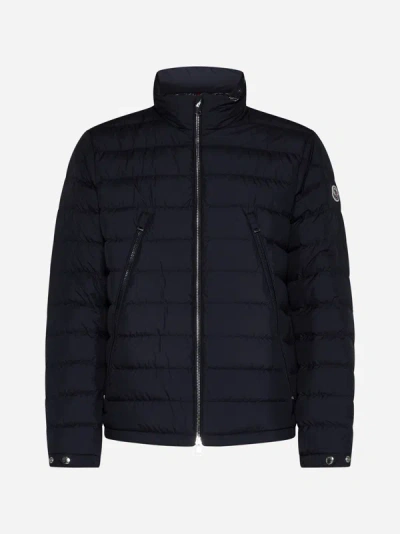 Moncler Alfit Quilted Nylon Down Jacket In Blue