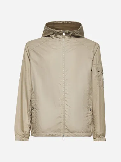 Moncler Beige Etiache Hooded Rain Jacket In Neutral