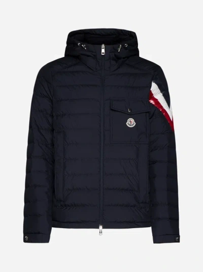 Moncler Berard Quilted Nylon Down Jacket In Blue